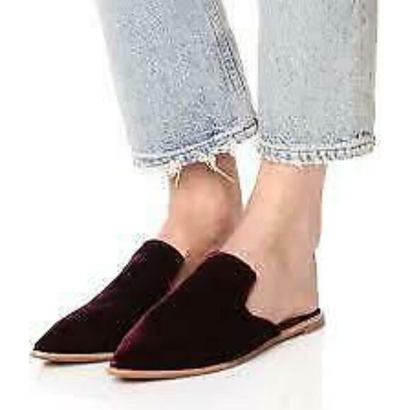 MADEWELL Purple Velvet Wine Gemma Mules 8.5 - Picture 1 of 10